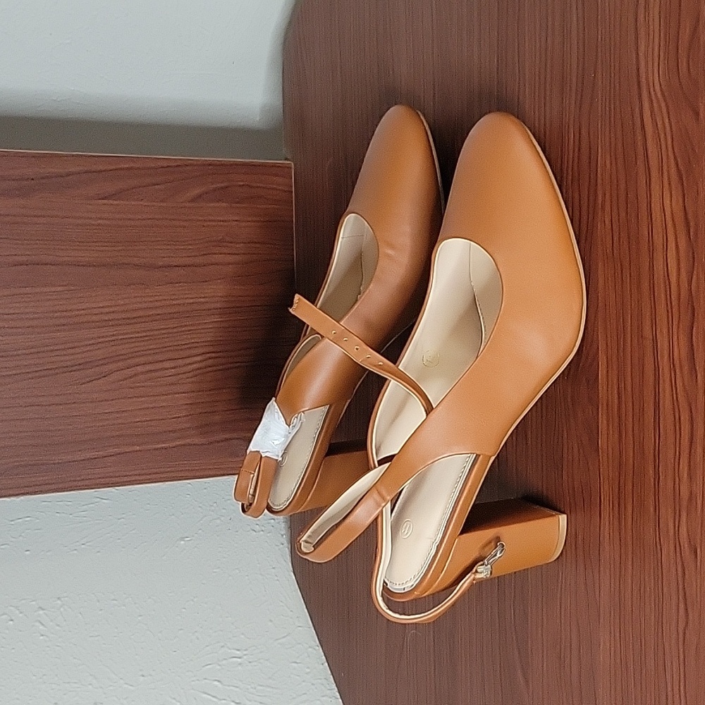 Women's Sling Back Criss Cross Ankle Strap Heels